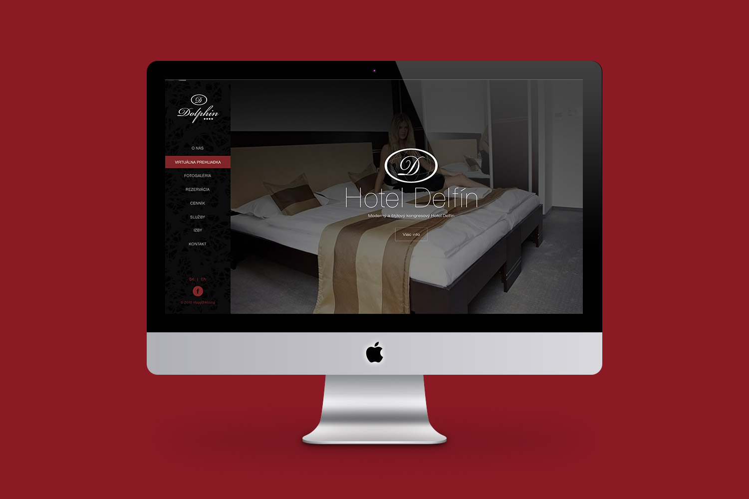 Hotel Delfin, web design image