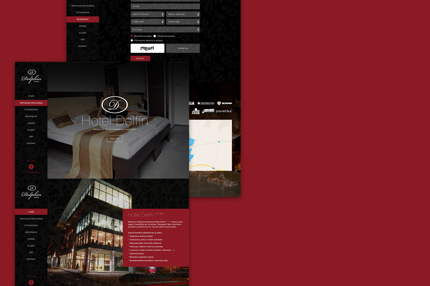Hotel Delfin, web design image