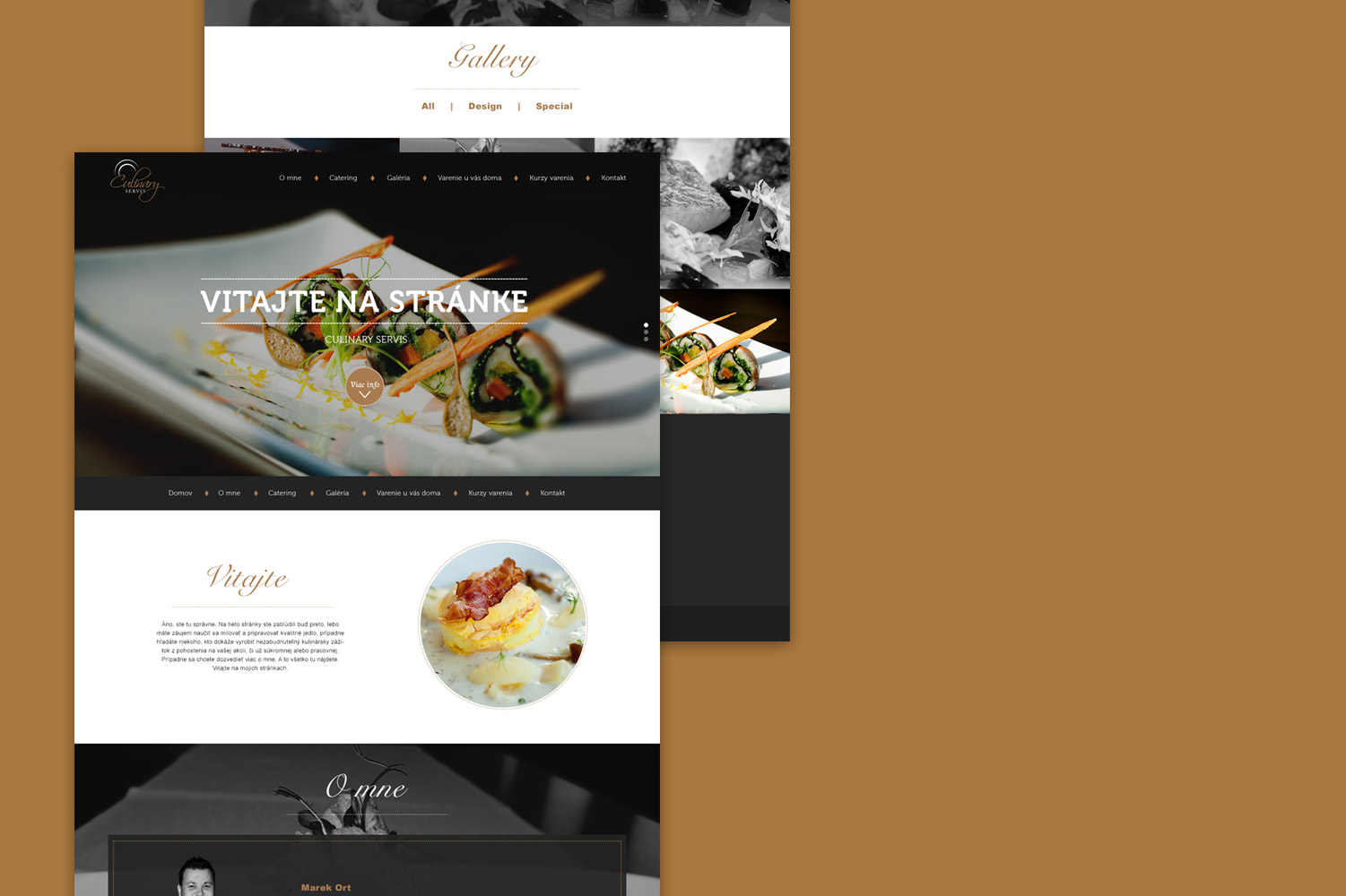 Culinary Servis, web design and business cards image
